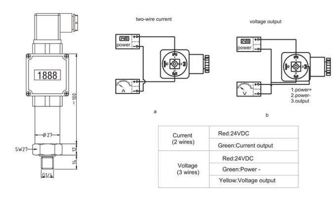 Compacte 24VDC industriële digitale hydraulische drukzender voor nauwkeurige metingen 1