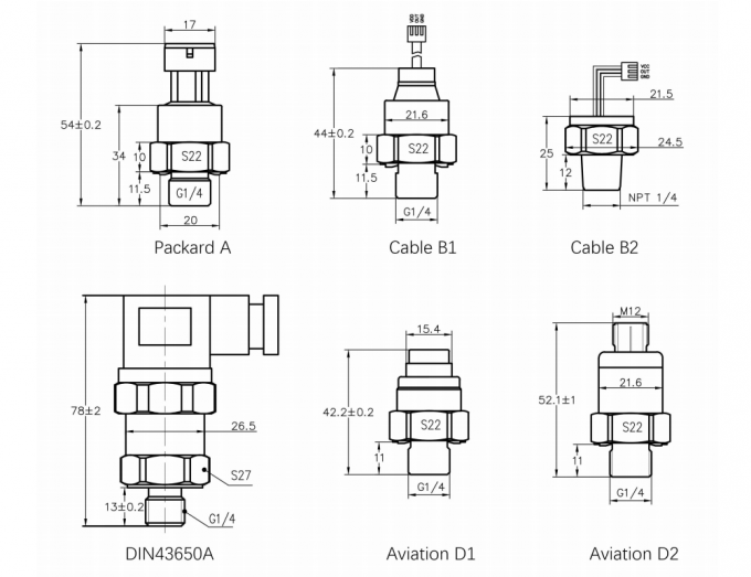 4-20mA stroomuitgangssignaal RZP6103B1 Hoogpressietransmitter voor industriële procescontrole en -bewaking 0