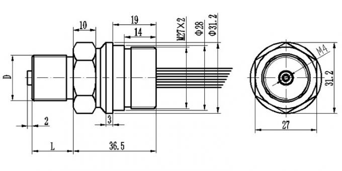 Diafragmabeschermer Water Lucht Vloeistof Hydraulische druk sensor 1