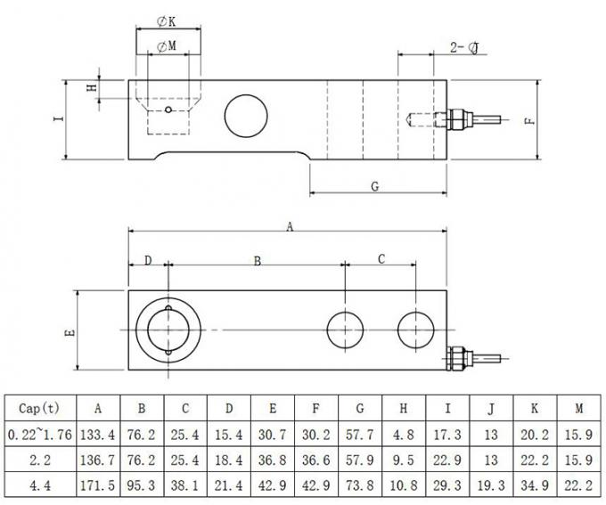 4.4t Scherstraalbelastingcel met CE-certificaat en weerstandsspanningsmetertechnologie voor prestaties in verschillende omgevingen 1
